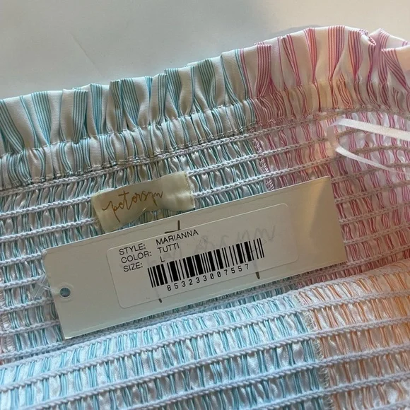 Petersyn Marianna Tutti Smocked Strapless Top - Picture 6 of 7